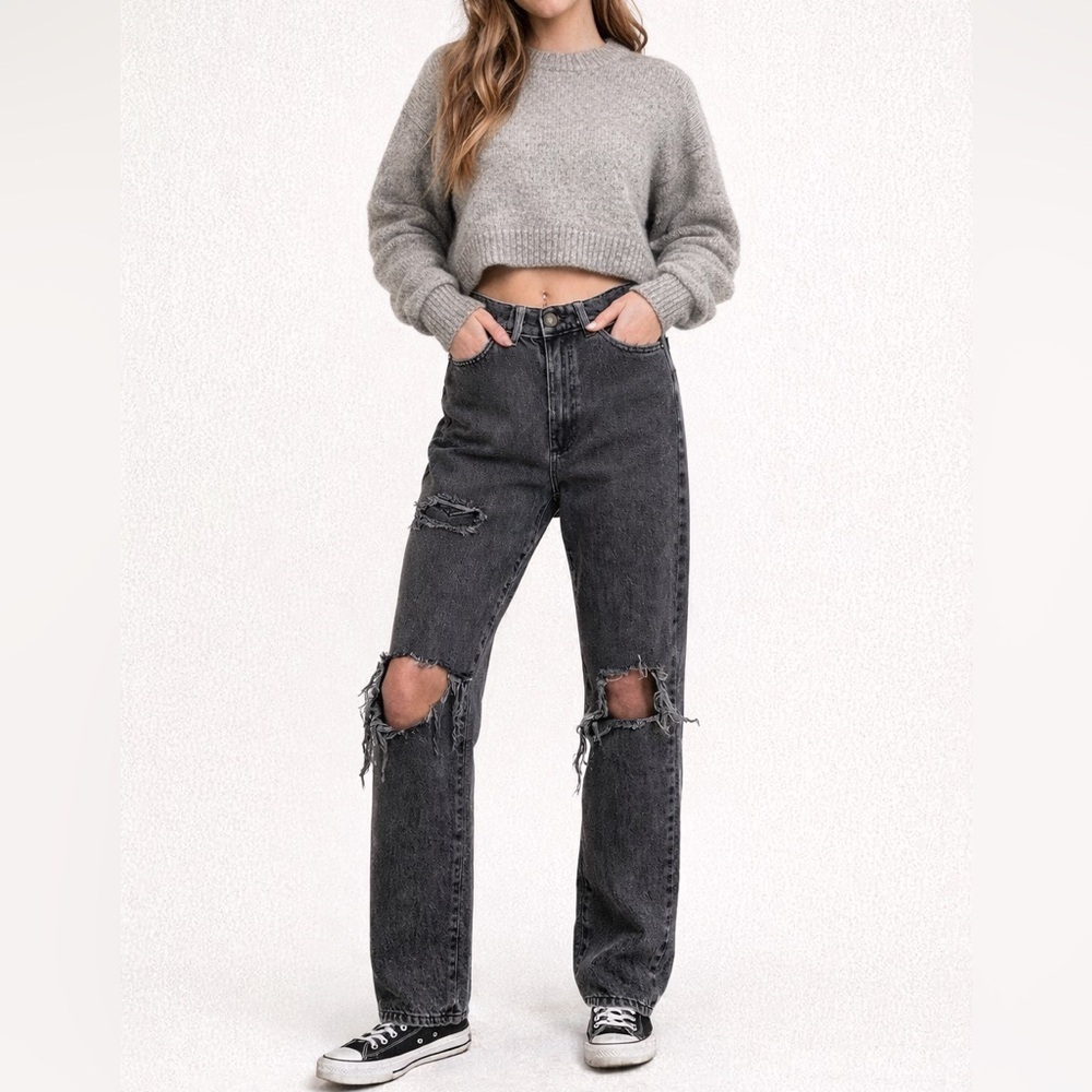 Garage Denim Coupe Droite Vintage Straight Distressed Jeans | Size 00 (23)